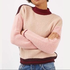 Topshop Multi Colorblock Knit Sweater